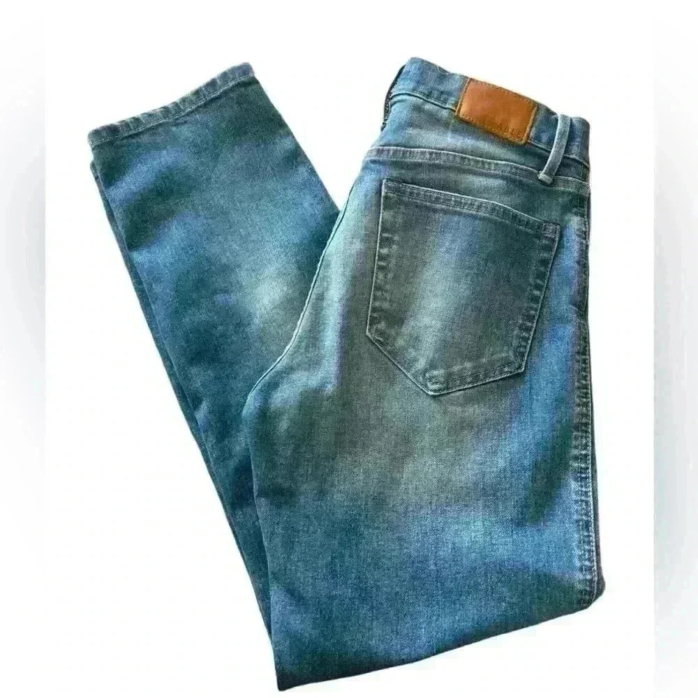 Able The Classic High Rise Jeans Straight Leg Denim Light Wash Blue Size 6